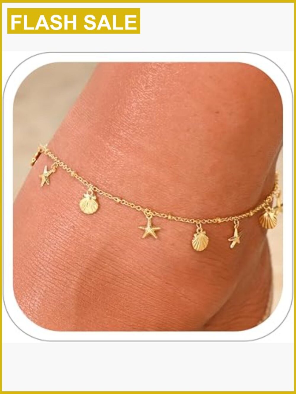Dainty Gold Anklet Chain Women Waterproof CZ Jewelry